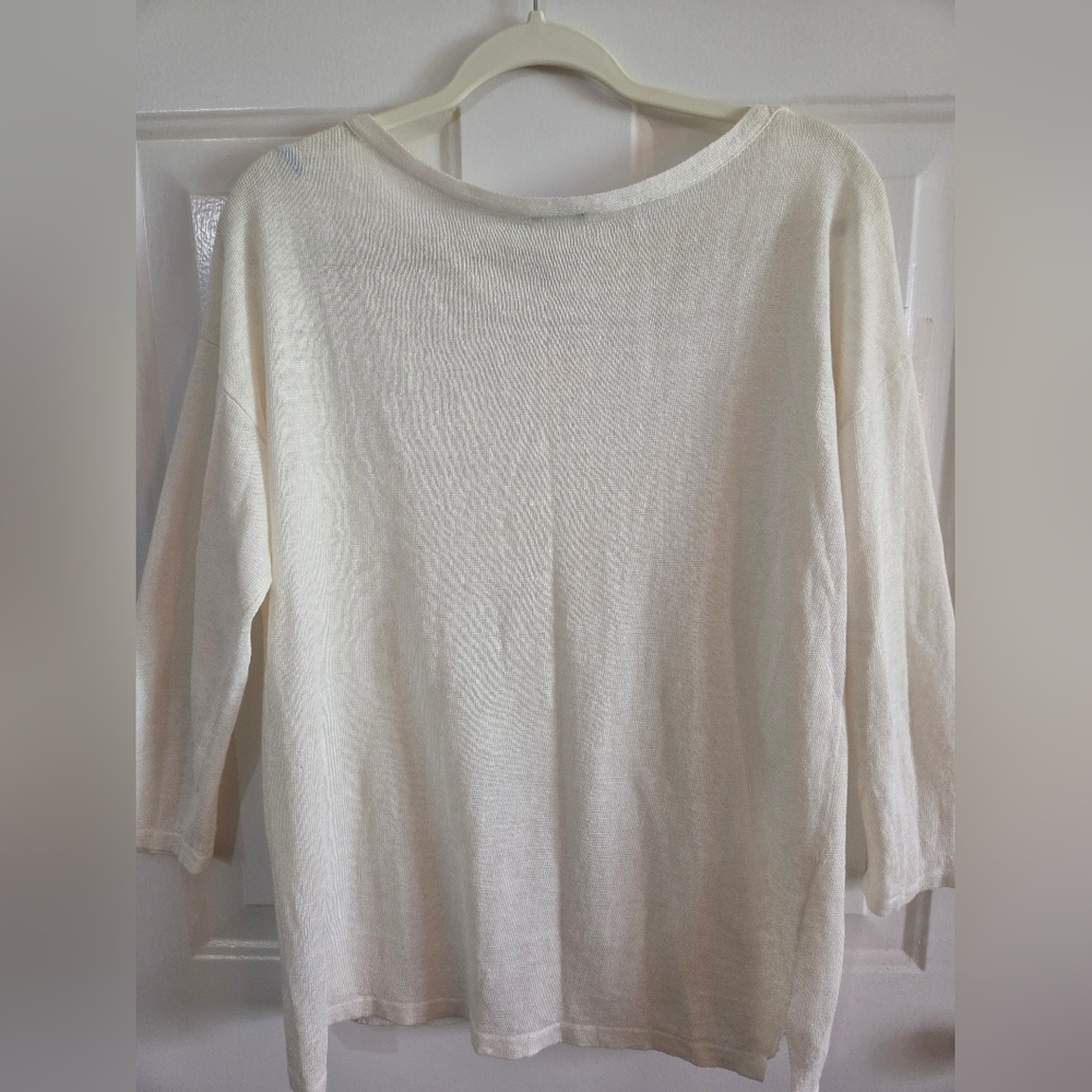 J.McLaughlin Linen Sweater Size M - Picture 5 of 6
